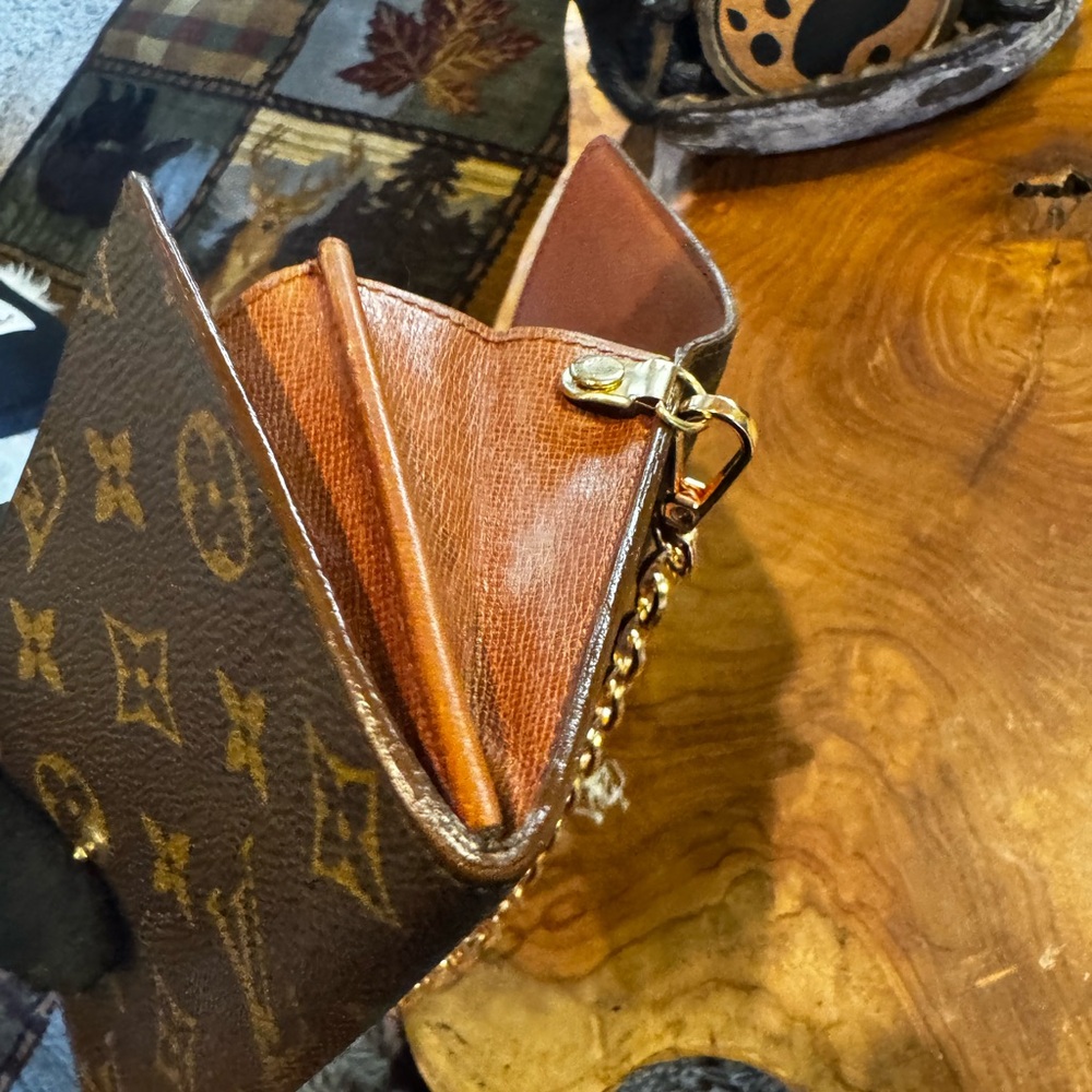 Louis Vuitton monogram long Sarah wallet converted to Crossbody vintage - Picture 11 of 15